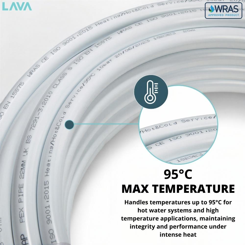 LavaTap 15mm PEX barrier pipe, white, 25m coil – view 6