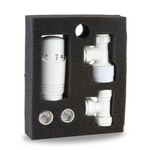 LavaTherm TRV White Thermostatic Radiator Valve - Angled LavaTherm - Close Up Detail