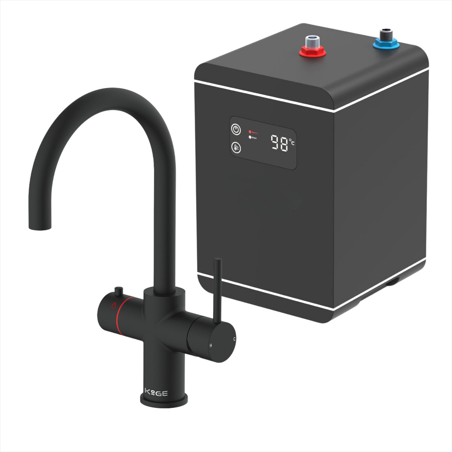LavaTap Black 3-in-1 Swan Neck Boiling Water Tap Kit