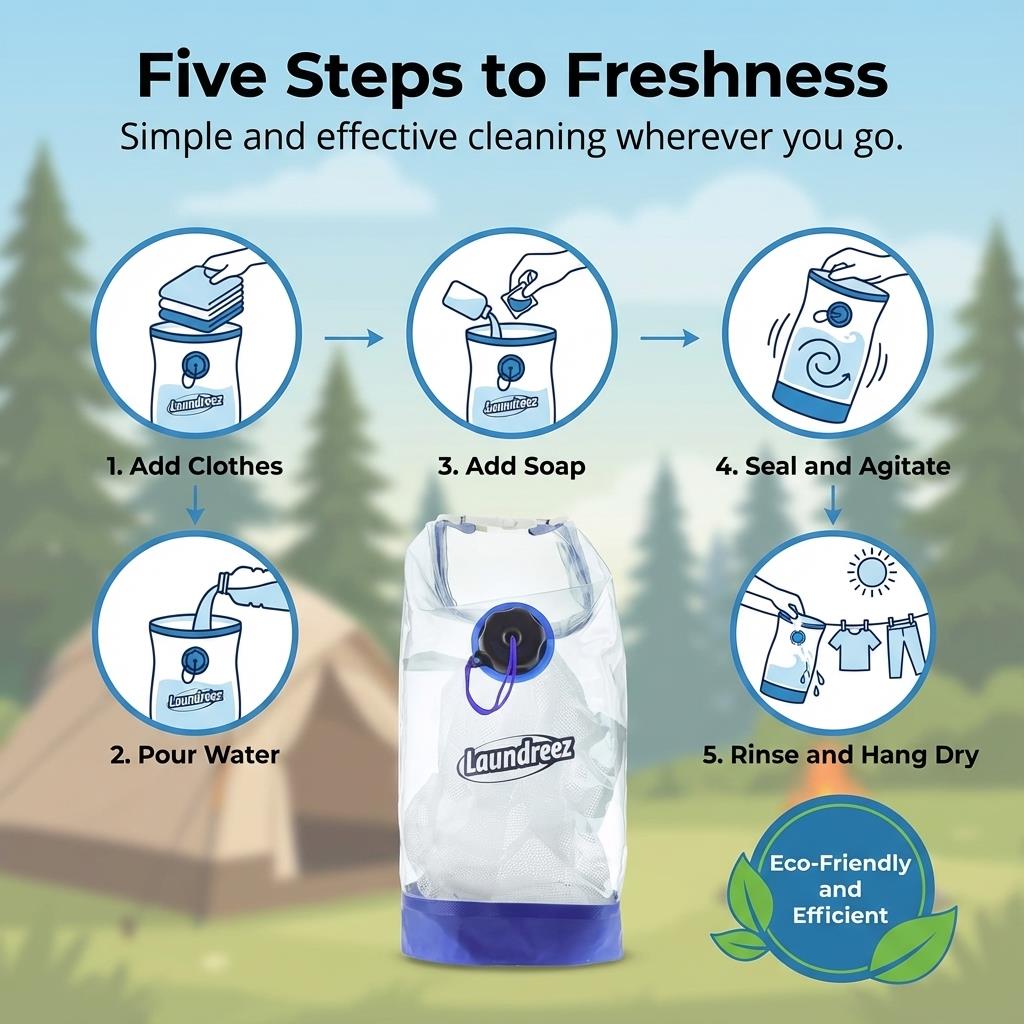 Laundreez Travel Clothes Washer Portable Washing Machine Laundreez