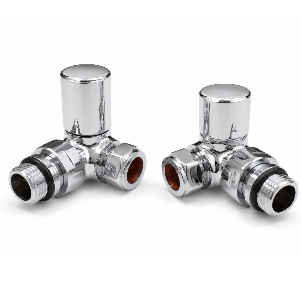 LavaTap Chrome Towel Rail Valve Pair Corner 15 mm x 1/2 Inch BSP Lava