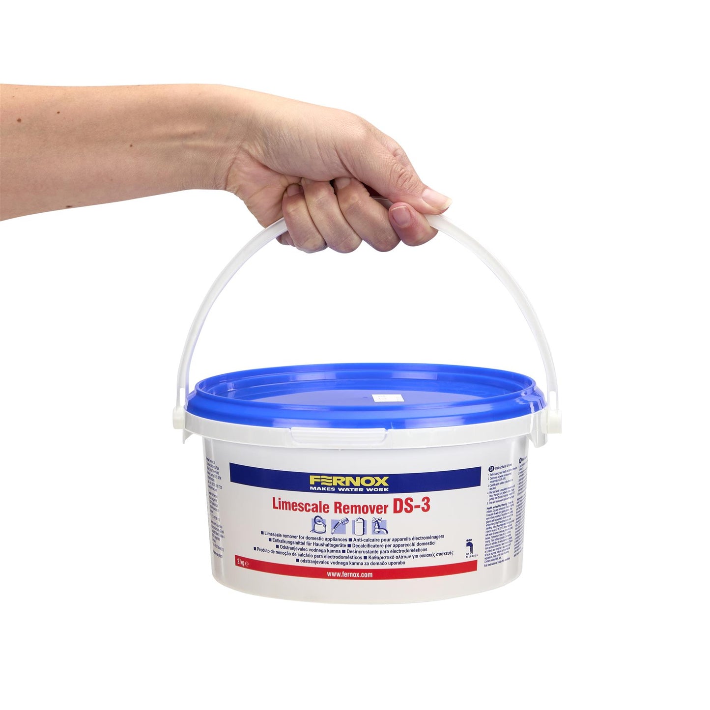 Fernox DS-3 Limescale Remover 2kg Heavy Duty Descaler Fernox - Side Profile