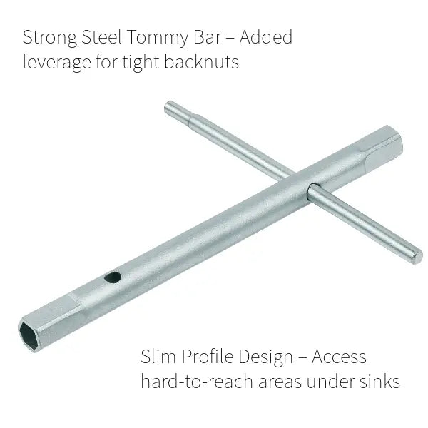 Backnut Spanner LavaTap Monobloc Backnut Spanner Kit with Tommy Bar 8 to 13 mm Box ...