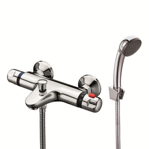 Thermostatic Bath Shower Mixer Wall and Deck Mounted Chrome