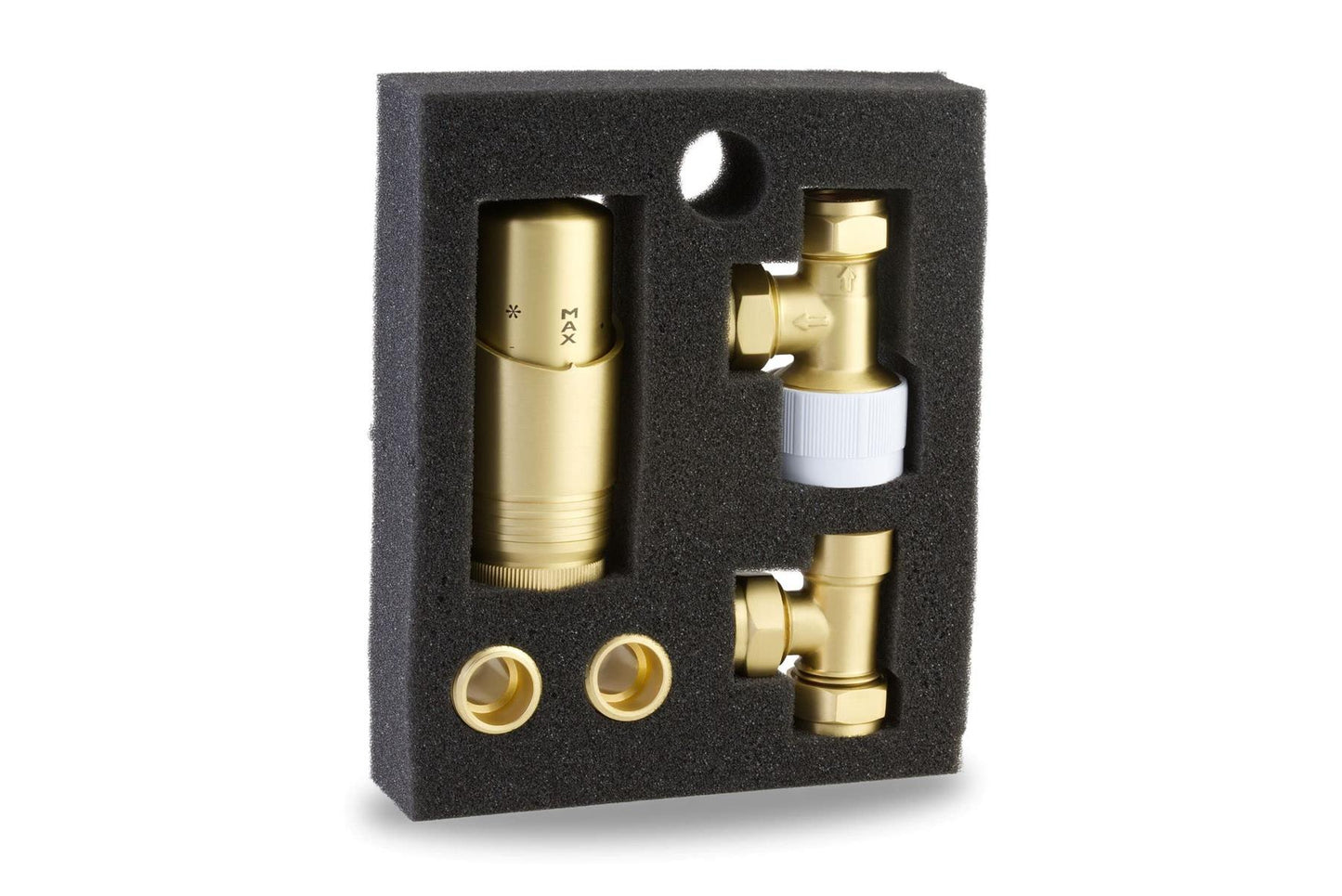 NO - Kartell BR-TRV301A Design Twin Pack TRV Brushed Brass Angled Kartell