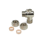 15mm Angled Chrome ISO Isolation Valve (WRAS) Compression - 2 Pack Lava