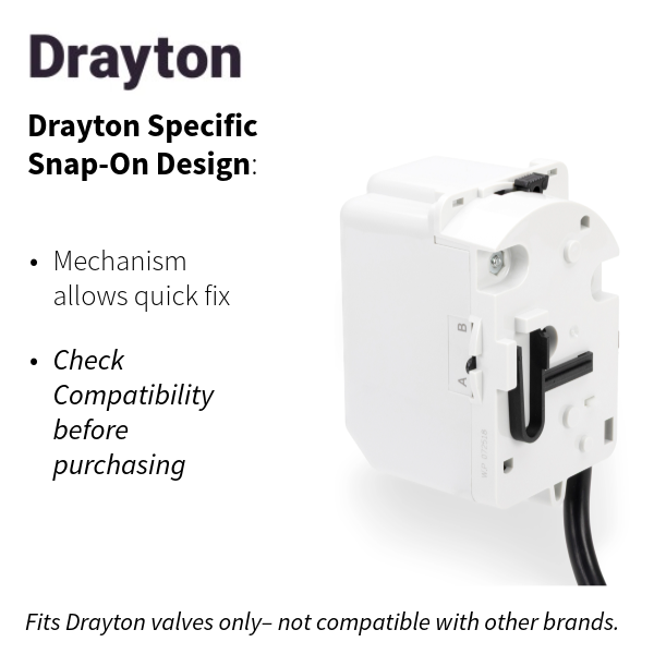 Drayton 27100 2 Port Motorised Valve 22mm - Full Unit (Valve & Body) Drayton - Product Overview