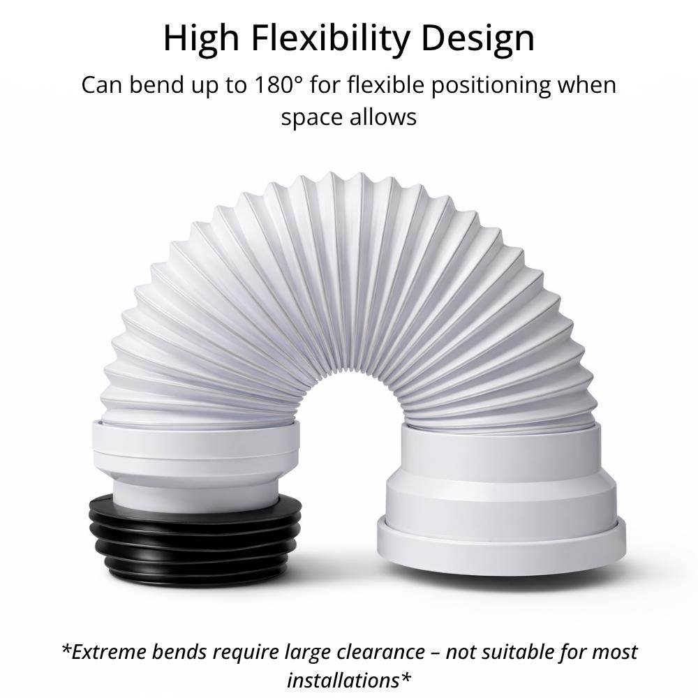 Flexible Toilet Pan Connector Universal WC Flexi 260 to 550mm LavaTap