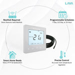 Heatmiser Neostat-E V3 Electric Floor Heating Thermostat - Silver Heatmiser - Close Up Detail