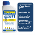 10 x Fernox F1 Central Heating Protector 500ml 56599 Fernox