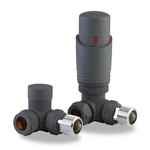 LavaTherm TRV Anthracite Thermostatic Radiator Valve - Corner LavaTherm