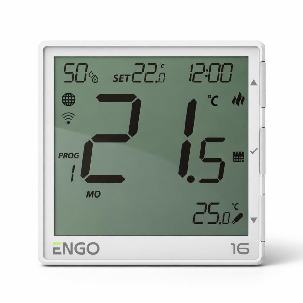 ENGO EONE-16W Wi-Fi Smart Thermostat 16A Relay - White ENGO