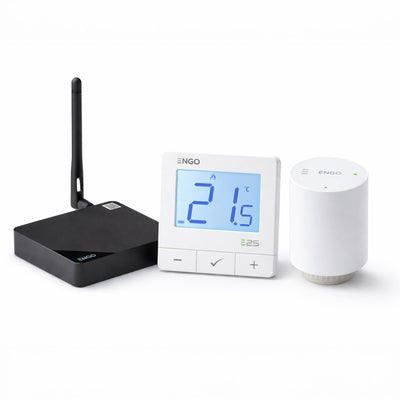 ENGO E25 Smart Thermostat Starter Pack Zigbee Radiator Control White ENGO