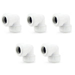 LavaPlumb 22mm push fit elbow, white, 5 pack