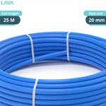 LavaTap 20mm MDPE pipe, blue, 25m roll – side view
