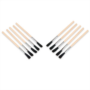 LavaTap Flux Brush – Wooden Handle Brushes with Steel Grip X 10