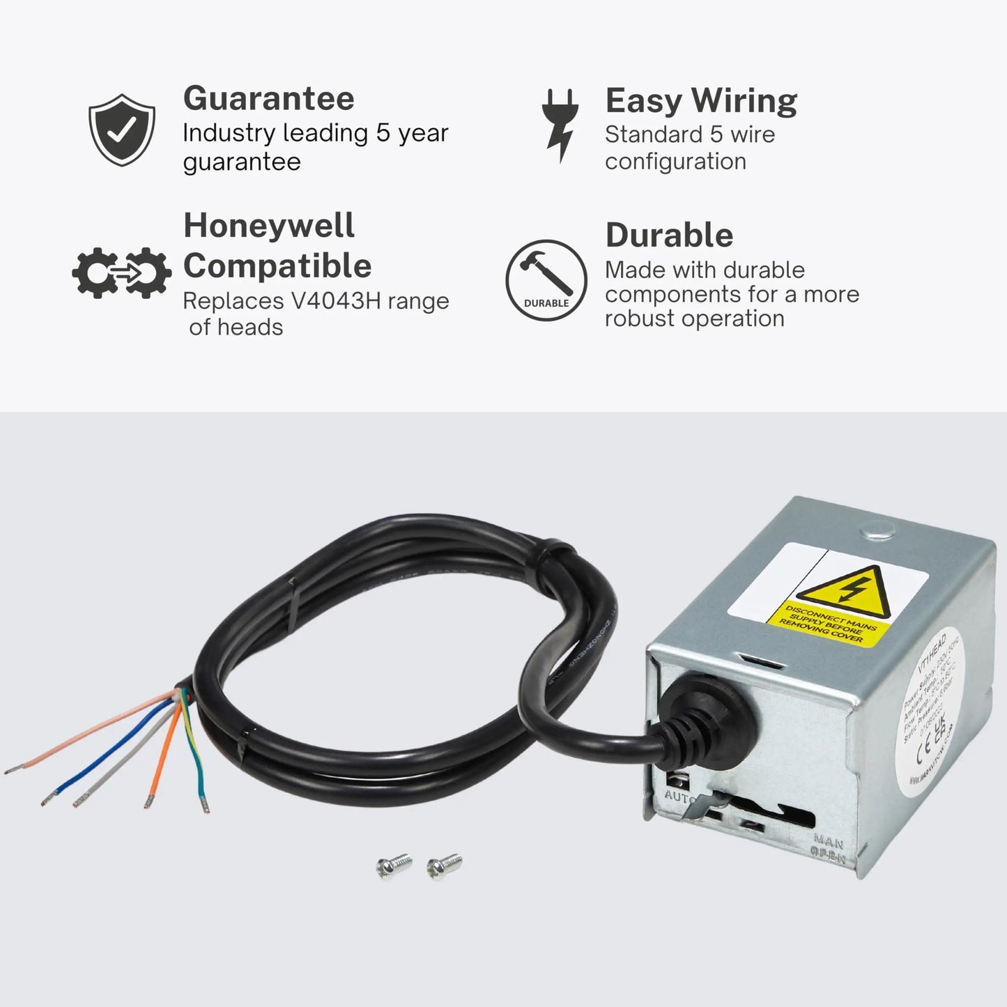 LavaTherm 2 Port Zone Valve Actuator Head Only for Honeywell V4043H1056 LavaTherm