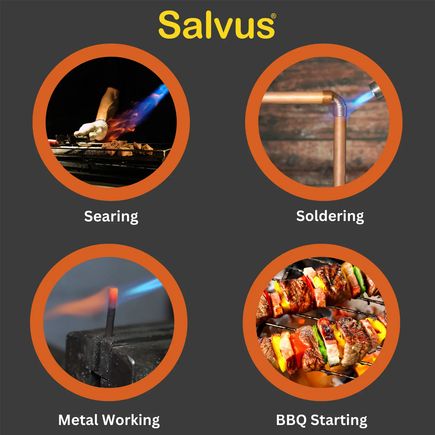OPENBOX - Salvus Turbo Torch Blow Torch 360 Degree Swivel Neck Salvus