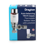 Drayton Auto Balancing TRV4 Thermostatic Radiator Valve with Lockshield 07 05 560 Drayton - Rear View