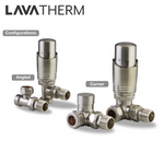LavaTherm TRV Brushed Nickel Thermostatic Radiator Valve - Corner LavaTherm - Packaging