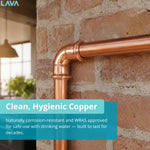 LavaPlumb Copper Pressfit Straight Coupler - 15mm - 10 Pack LavaPlumb