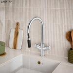 LavaTap 4 in 1 Boiling Water Tap Swan Neck Instant Hot Water Kitchen Mixer Tap Only - Chrome LavaTap