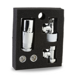 LavaTherm TRV Chrome Thermostatic Radiator Valve - Angled LavaTherm - Close Up Detail