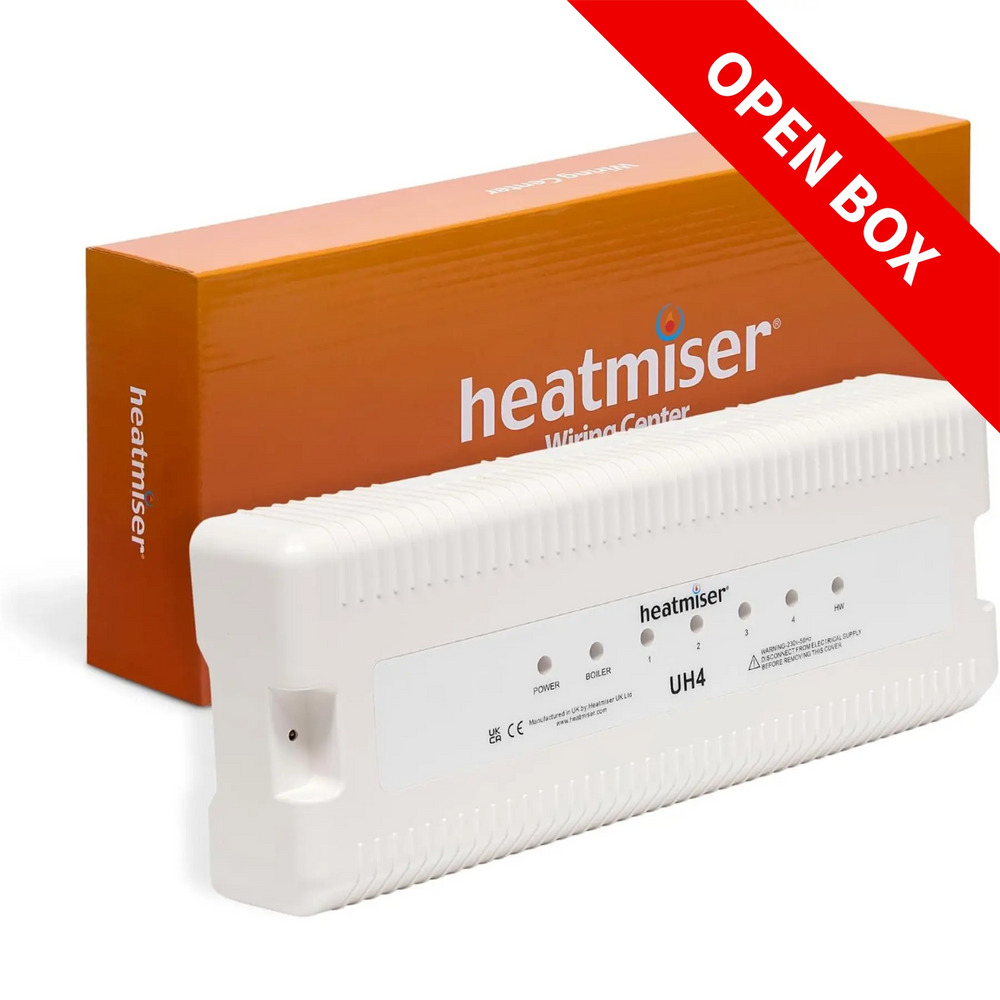 OPENBOX - Heatmiser UH4 - 4 Zone 230v UFH Wiring Centre Underfloor Heating Heatmiser