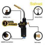 Salvus Turbo Torch Blow Torch 360 Degree Swivel Neck Salvus - Side Profile