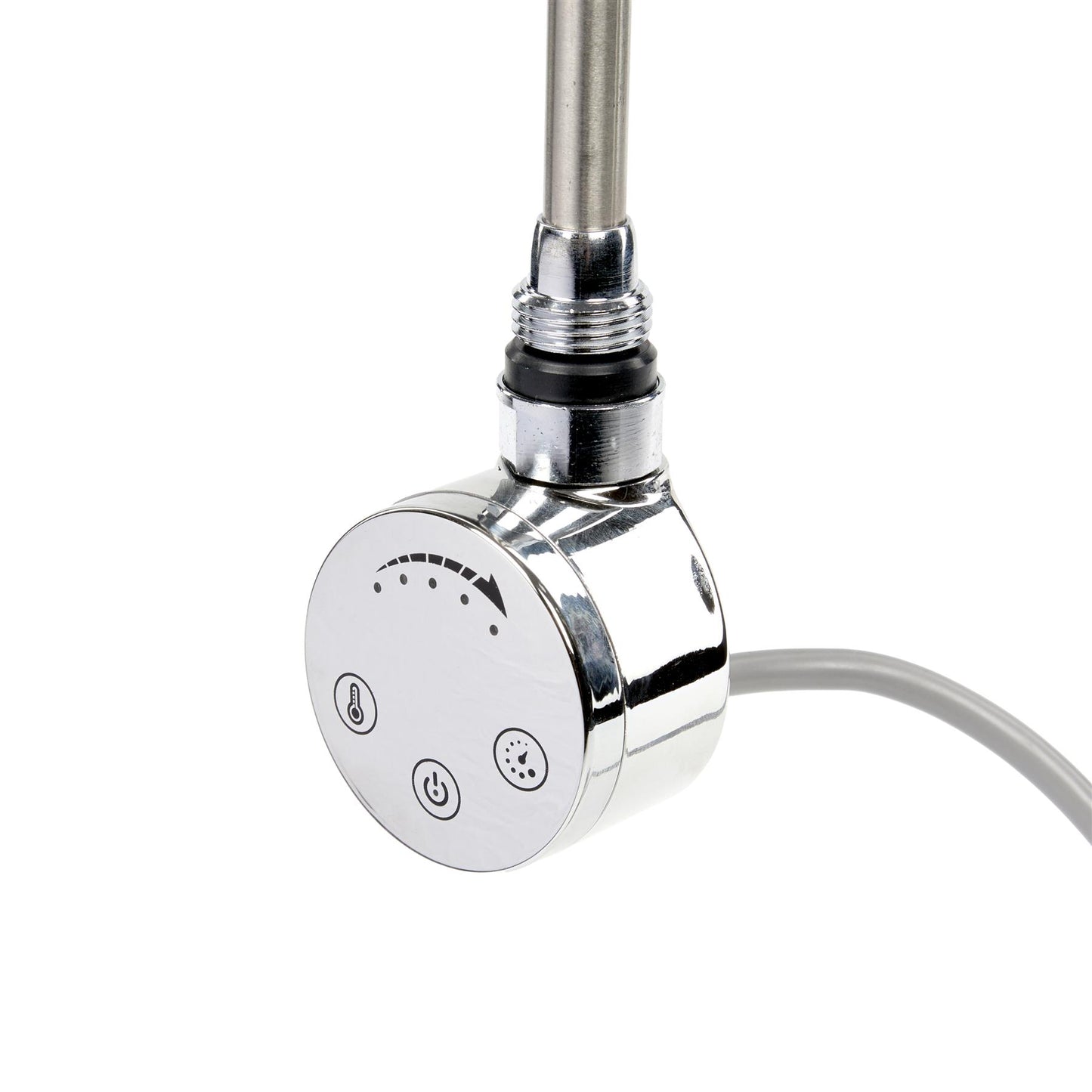 Dual Fuel Kit Thermostatic 600W Towel Rail Heating Element - Chrome Lava Wholesale - Installation View