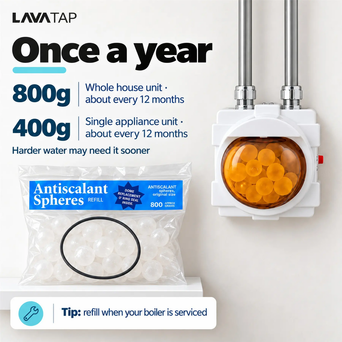 OPENBOX - Siliphos Balls 800g Including O Ring LavaTap