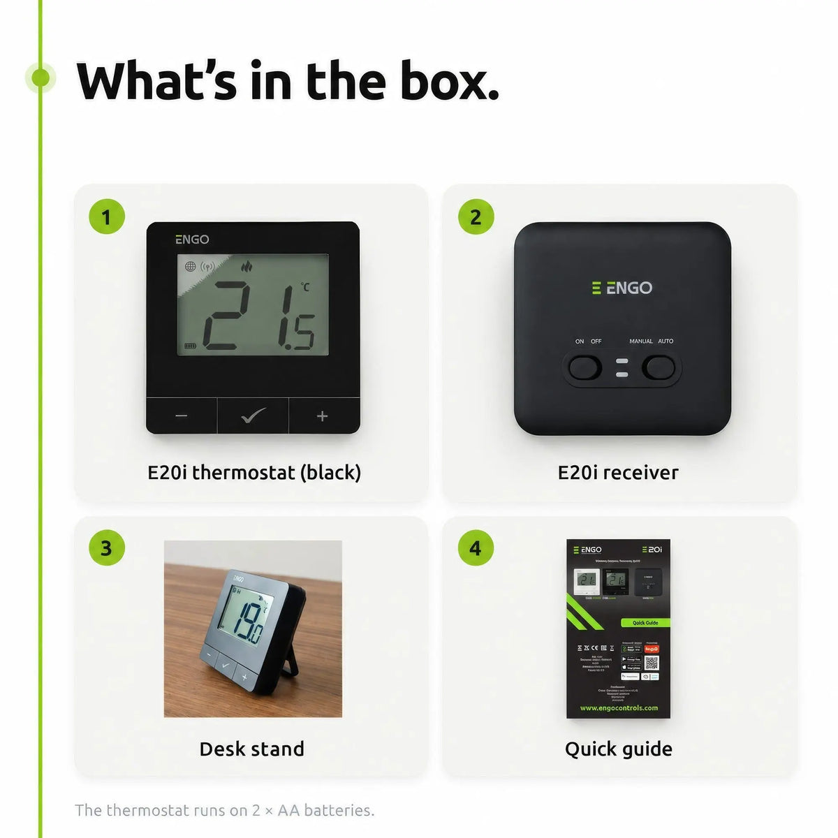 OPENBOX - ENGO Wireless Programmable Smart Thermostat - Black - E20i-B ENGO