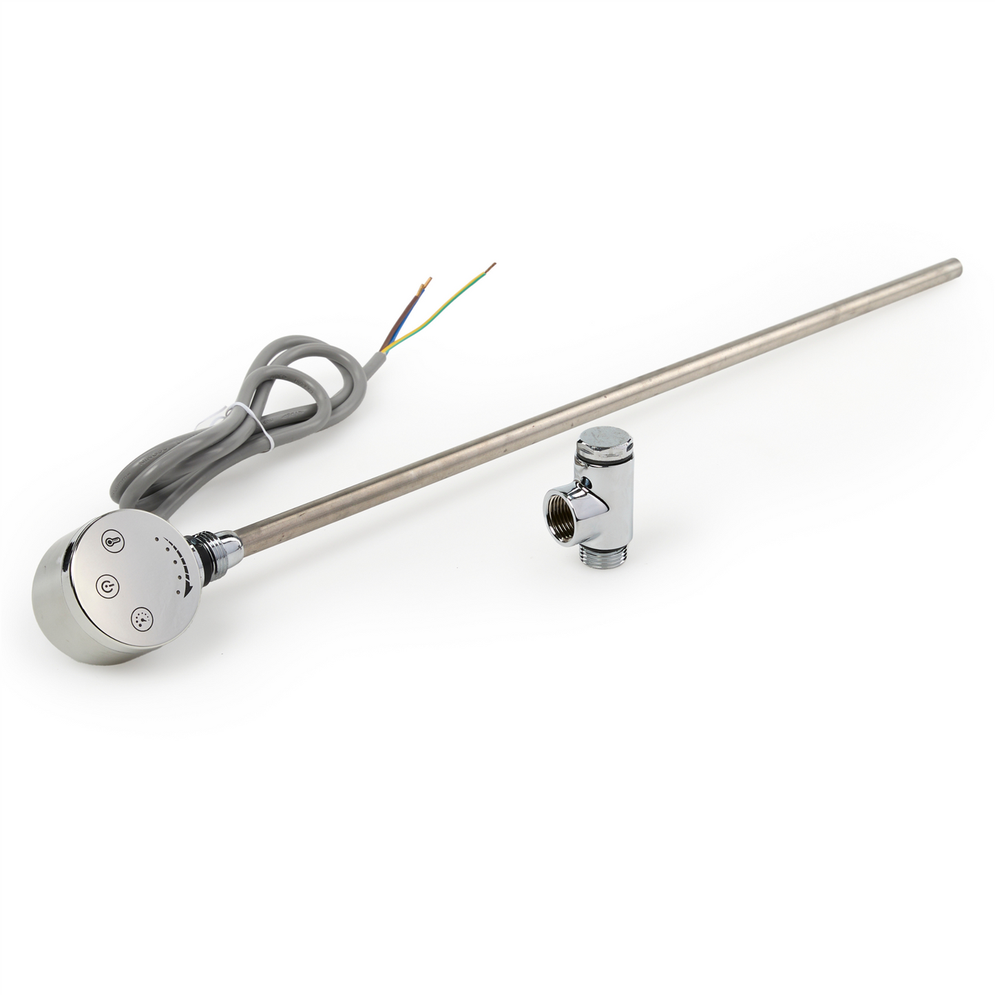 Dual Fuel Kit Thermostatic 600W Towel Rail Heating Element - Chrome Lava Wholesale