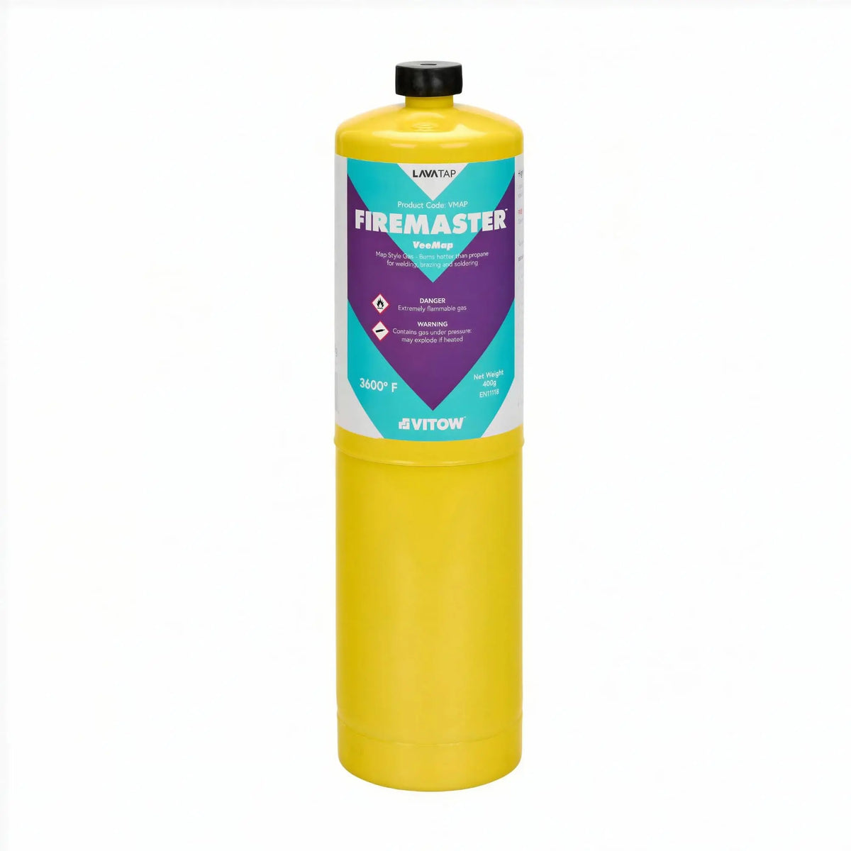 Lead Welding Kit Fine Nozzle Blow Torch with 4 x 400g Mapp Gas LavaTap