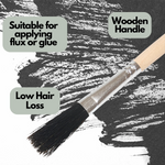 LavaTap Flux Brush – Wooden Handle Brushes with Steel Grip X 25 Todays Tools