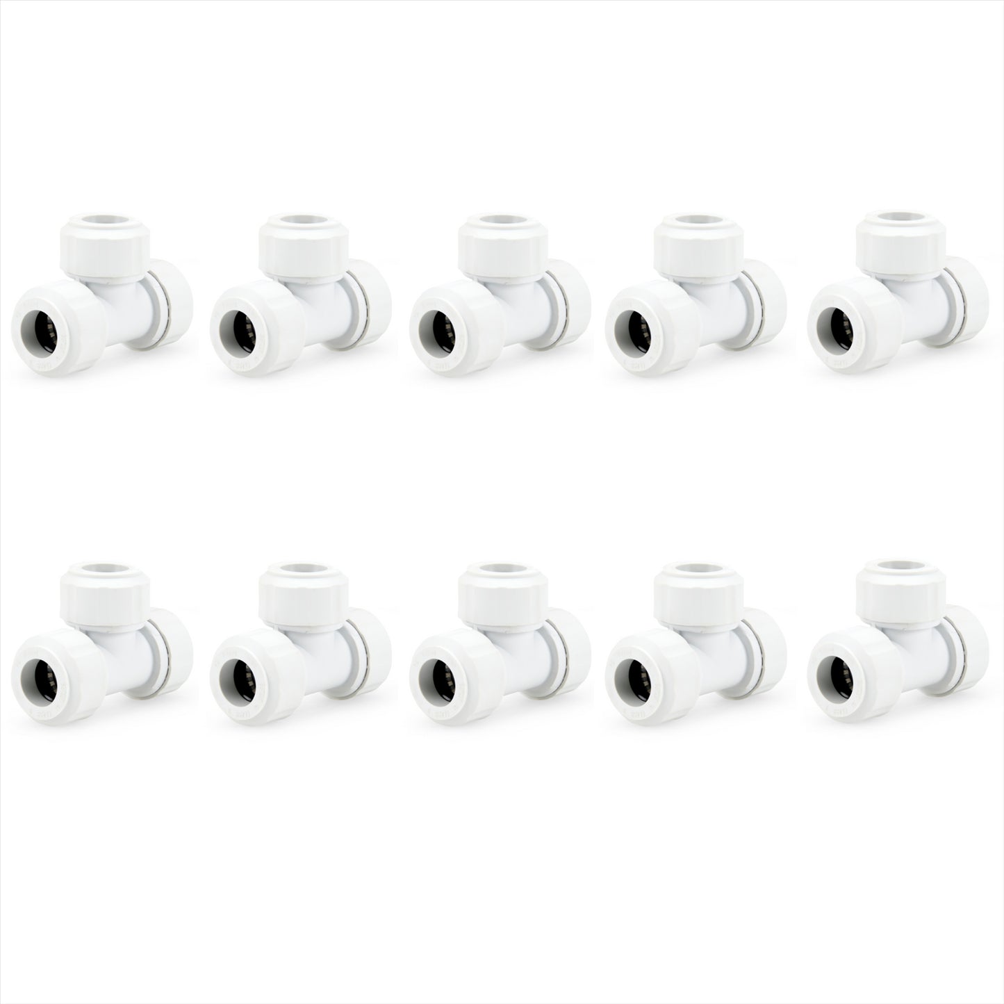 LavaPlumb 15mm Pushfit Tee White 10 Pack