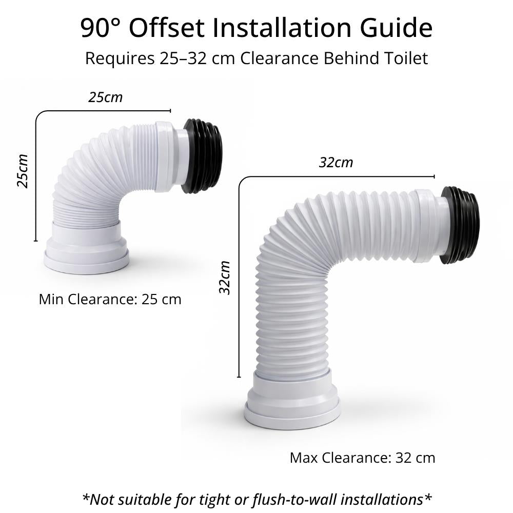 Flexible Toilet Pan Connector Universal WC Flexi 260 to 550mm LavaTap