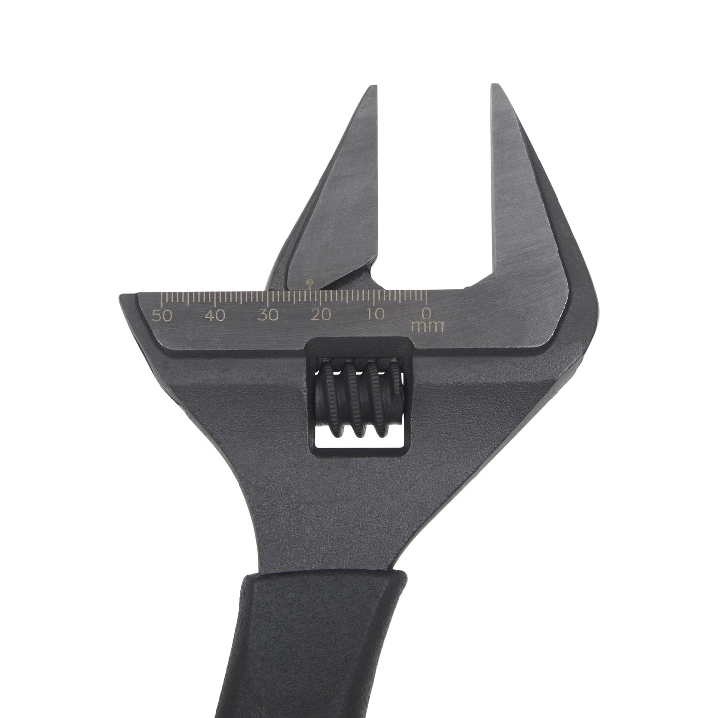 Todays Tools Wide Jaw Adjustable Wrench 10 Inch Handle Todays Tools - Close Up Detail