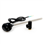 Dual Fuel Kit Thermostatic 300W Towel Rail Heating Element - Black Lava Wholesale - Side Profile