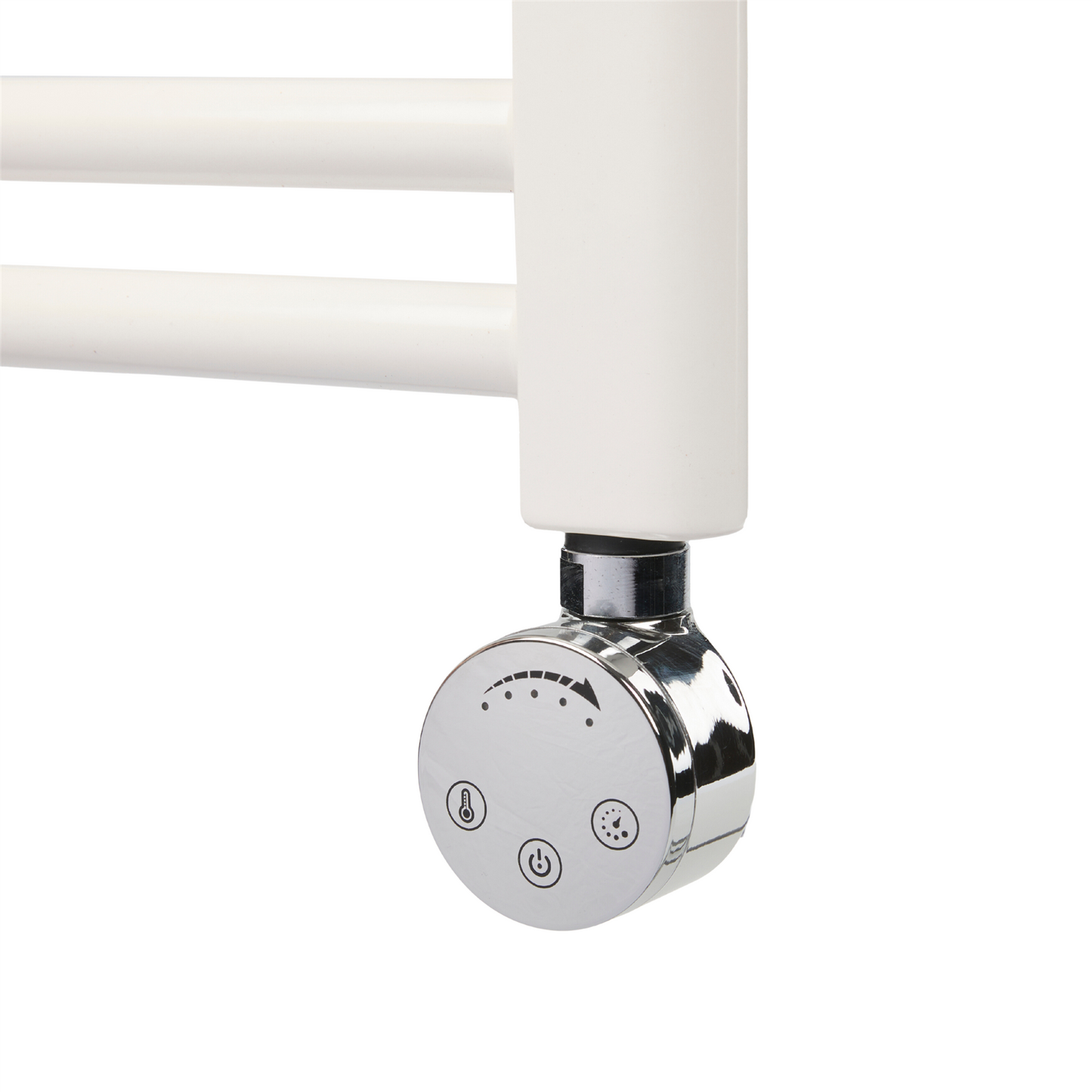 Dual Fuel Kit Thermostatic 600W Towel Rail Heating Element - Chrome Lava Wholesale - Side Profile