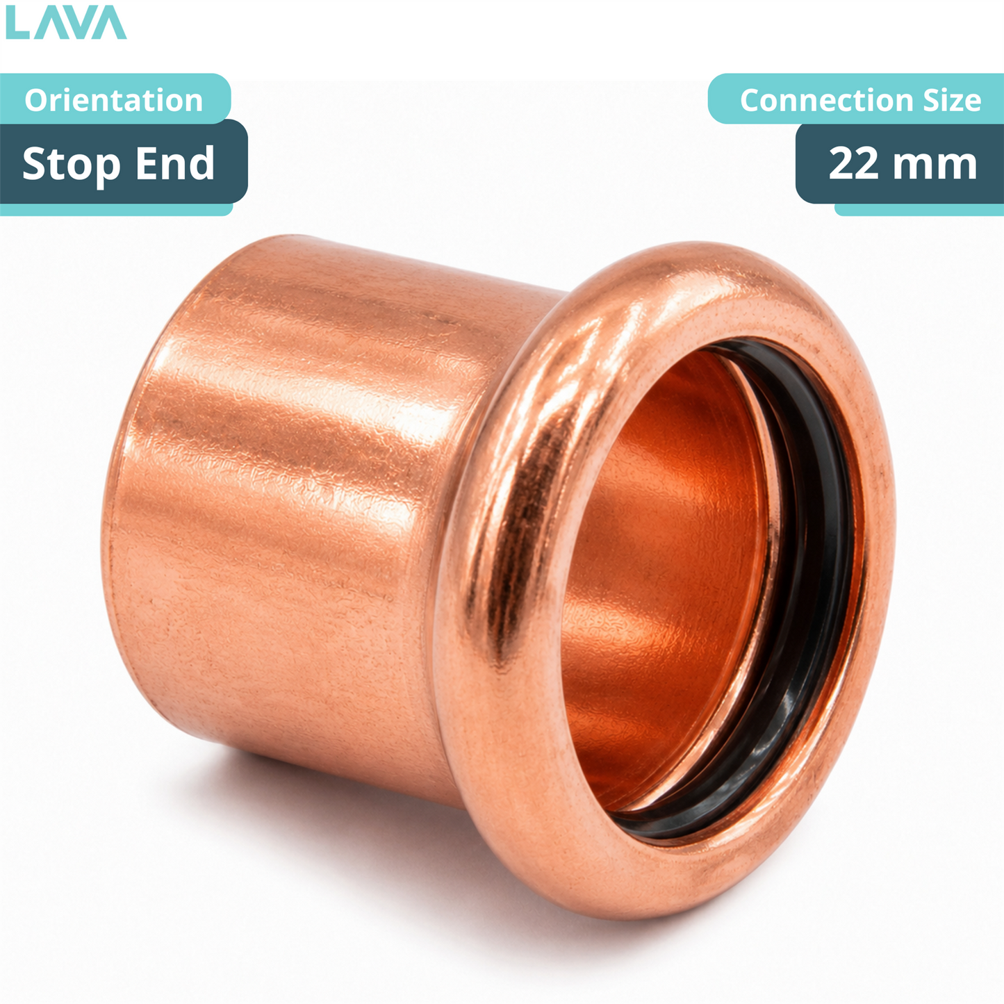 LavaPlumb Copper Pressfit Stop End - 22mm LavaPlumb