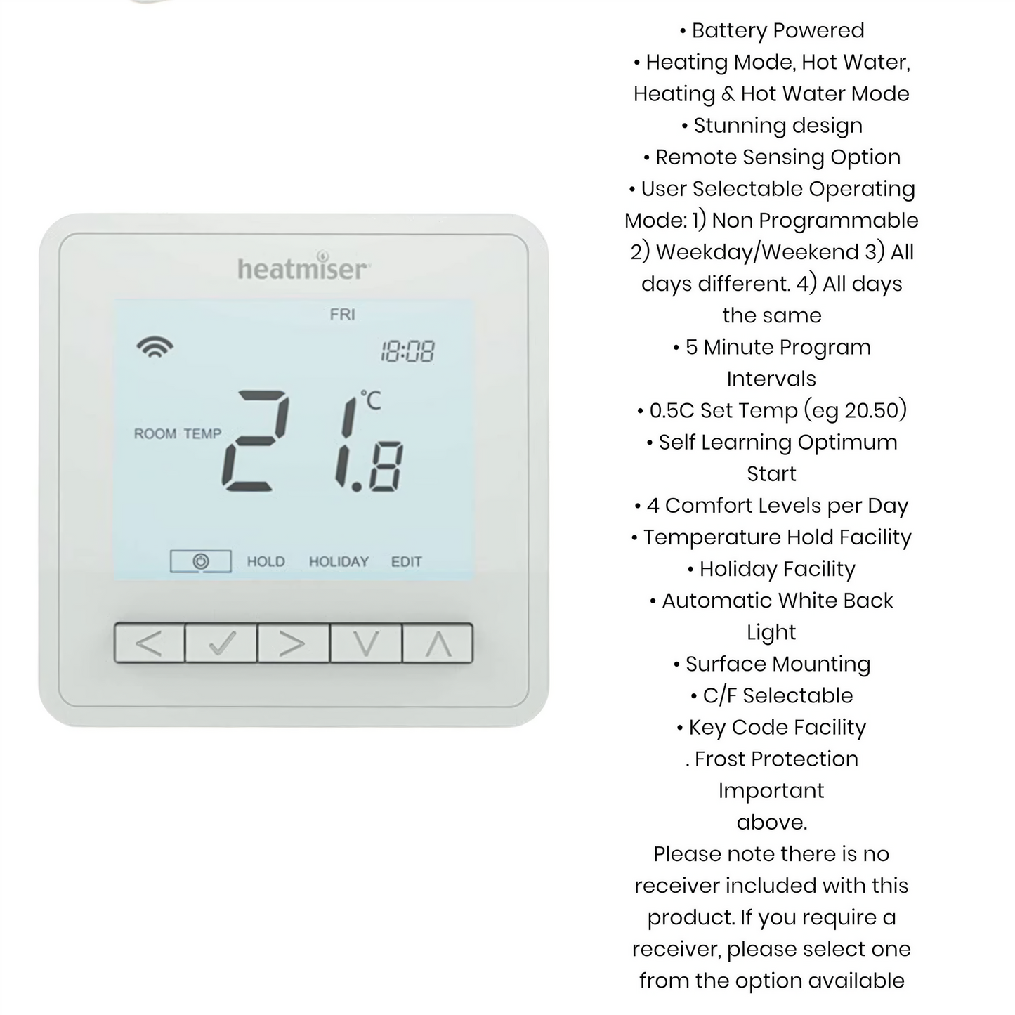 NO - Heatmiser NeoAir V3 Smart Wireless Thermostat (Glacier White) Heatmiser