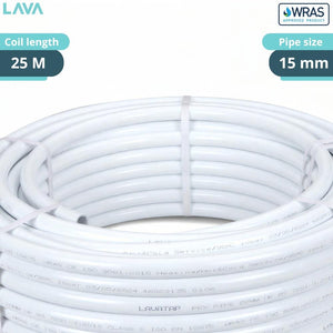 LavaTap 15mm PEX Barrier Pipe White 25m Coil