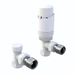 LavaTherm TRV White Thermostatic Radiator Valve - Angled LavaTherm - Product Overview