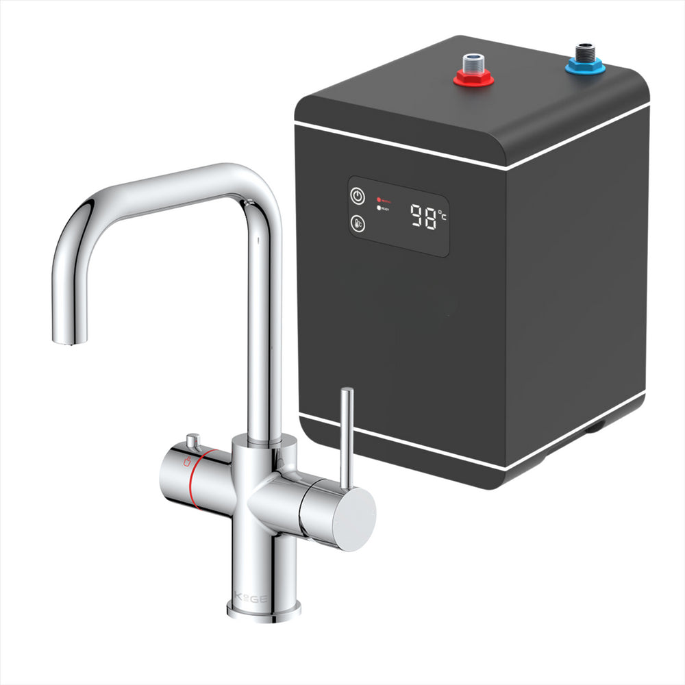 LavaTap Chrome 3-in-1 Square Neck Boiling Water Tap Kit