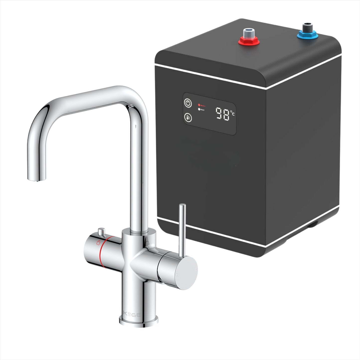 LavaTap Chrome 3-in-1 Square Neck Boiling Water Tap Kit
