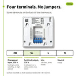 ENGO E4i Wi-Fi Smart Thermostat 230V Wired - White ENGO