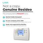 Made and supported by Resideo, the company behind Honeywell Home