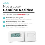Made and supported by Resideo, the company behind Honeywell Home
