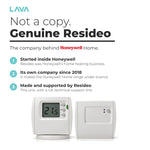 Made and supported by Resideo, the company behind Honeywell Home